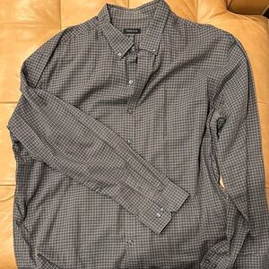 Van Heusen Gray Plaid Men's Shirt